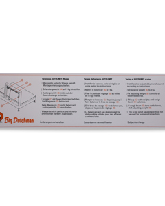 Aufkleber D/GB/F: Tarierung AUTOLIMIT-Waage